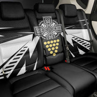 Cornwall Celtic Cross Back Car Seat Cover Coat Of Arms With Celtic Pattern - Wonder Print Shop