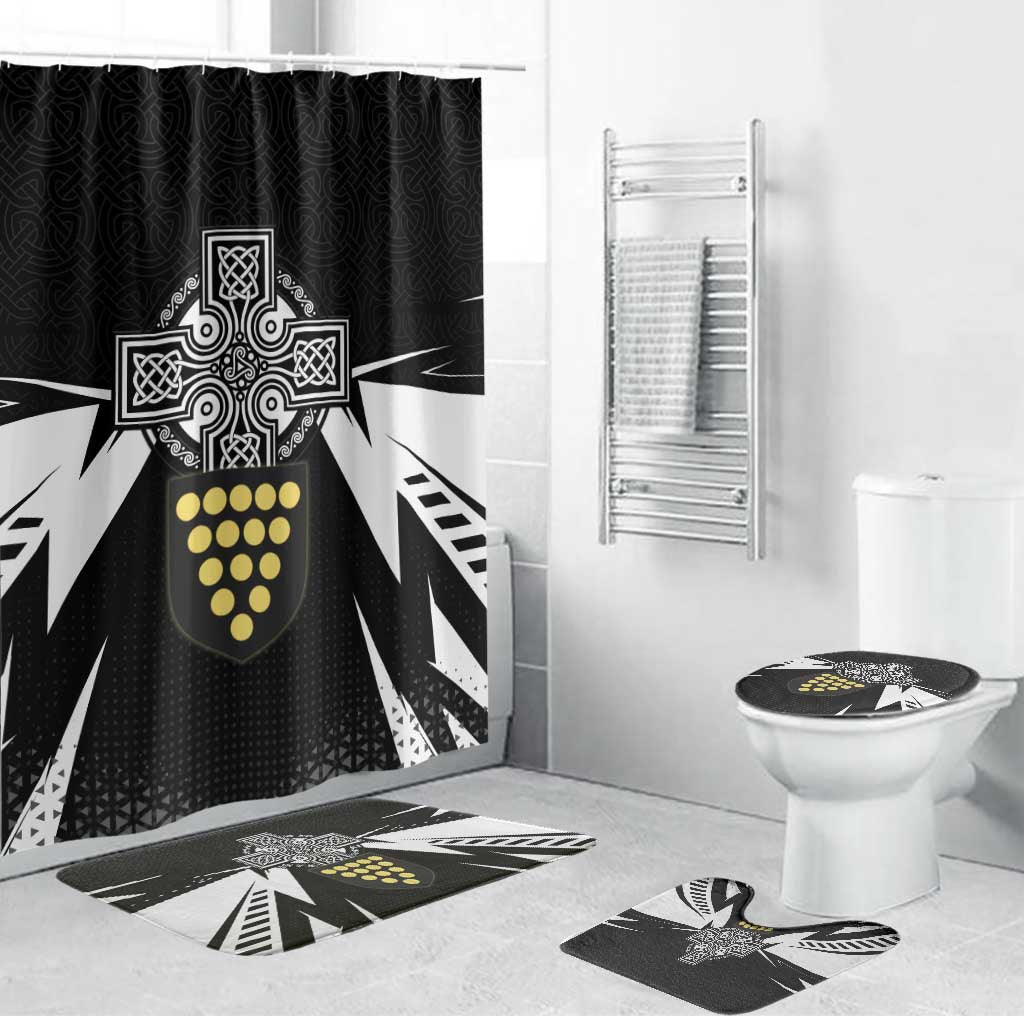 Cornwall Celtic Cross Bathroom Set Coat Of Arms With Celtic Pattern - Wonder Print Shop
