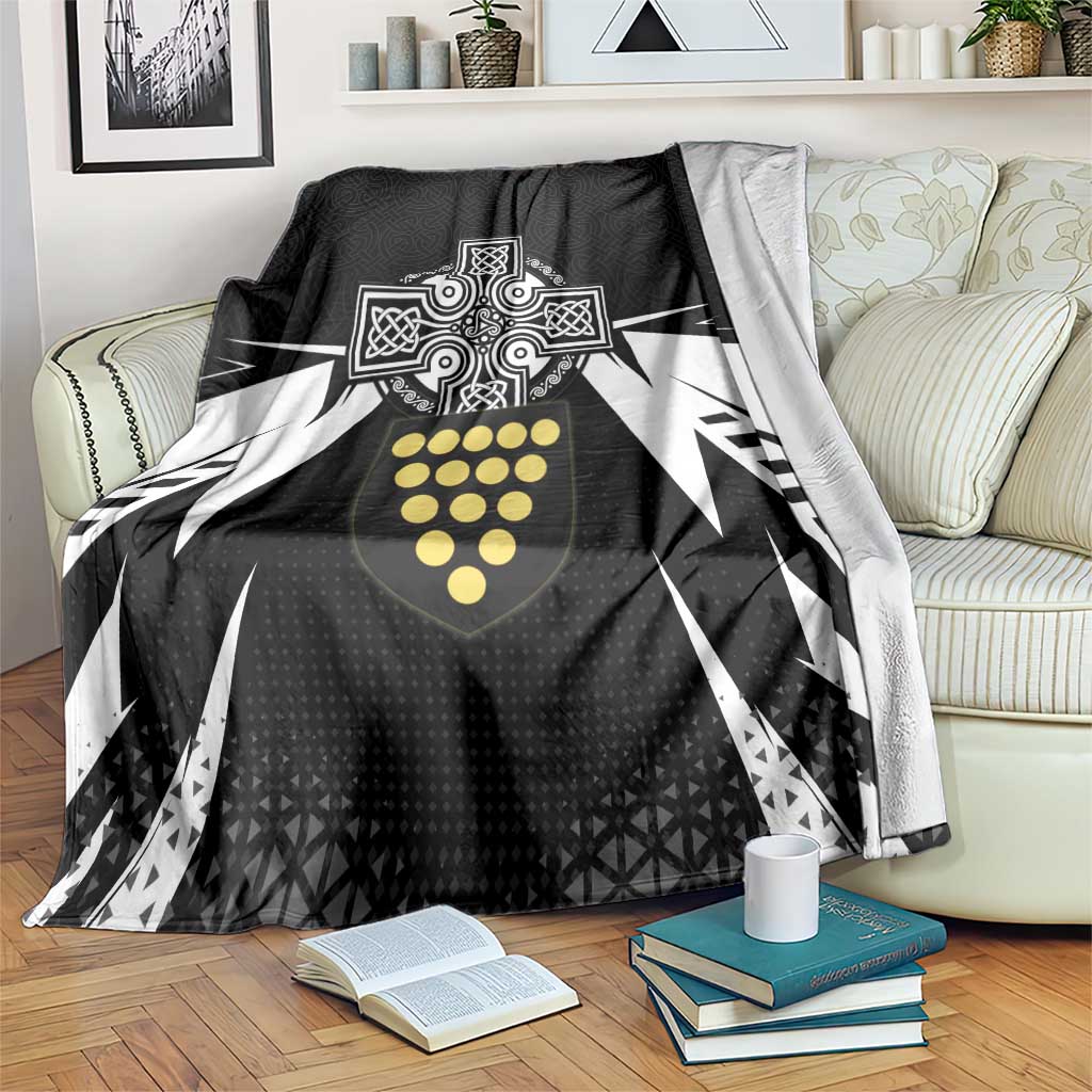 Cornwall Celtic Cross Blanket Coat Of Arms With Celtic Pattern - Wonder Print Shop
