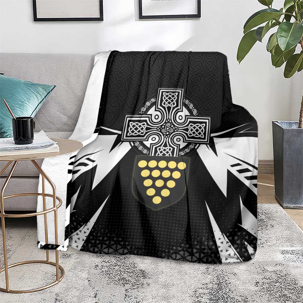 Cornwall Celtic Cross Blanket Coat Of Arms With Celtic Pattern - Wonder Print Shop