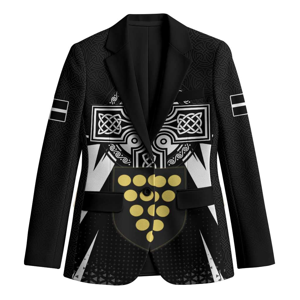 Cornwall Celtic Cross Blazer Coat Of Arms With Celtic Pattern - Wonder Print Shop