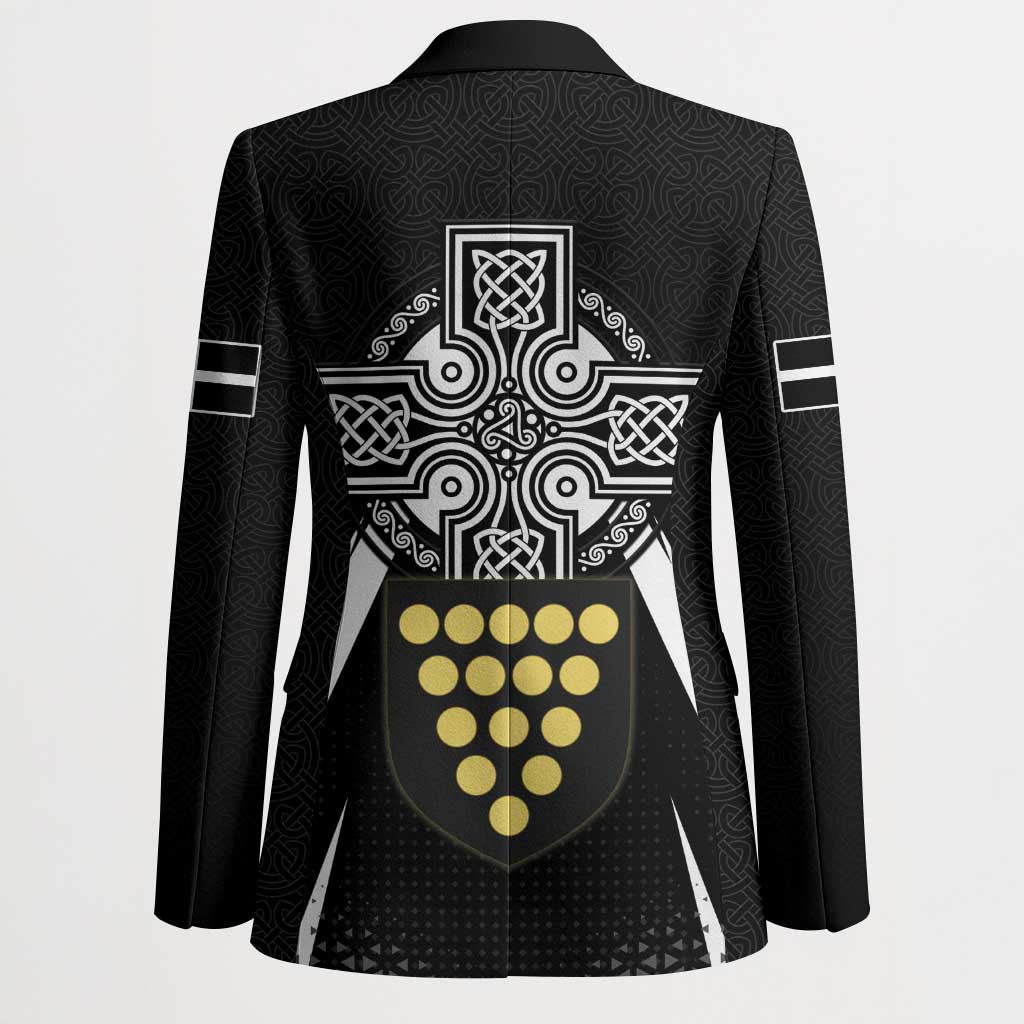 Cornwall Celtic Cross Blazer Coat Of Arms With Celtic Pattern - Wonder Print Shop