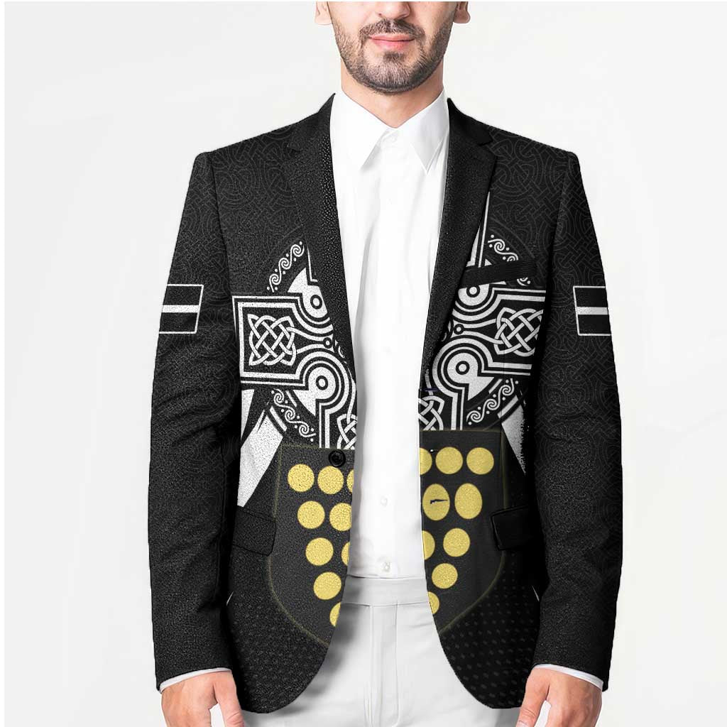 Cornwall Celtic Cross Blazer Coat Of Arms With Celtic Pattern - Wonder Print Shop