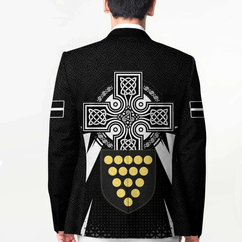 Cornwall Celtic Cross Blazer Coat Of Arms With Celtic Pattern - Wonder Print Shop