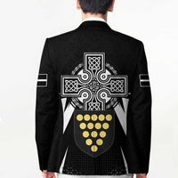 Cornwall Celtic Cross Blazer Coat Of Arms With Celtic Pattern - Wonder Print Shop