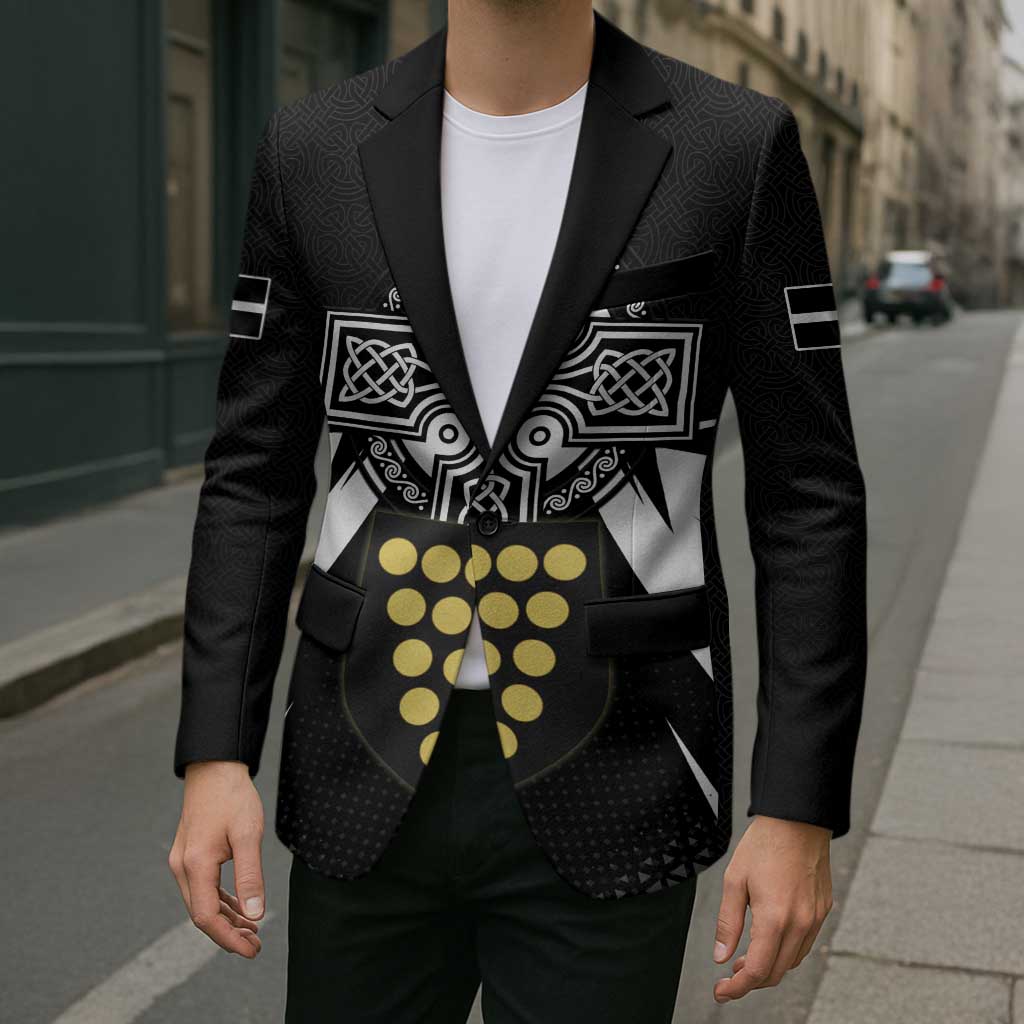 Cornwall Celtic Cross Blazer Coat Of Arms With Celtic Pattern - Wonder Print Shop
