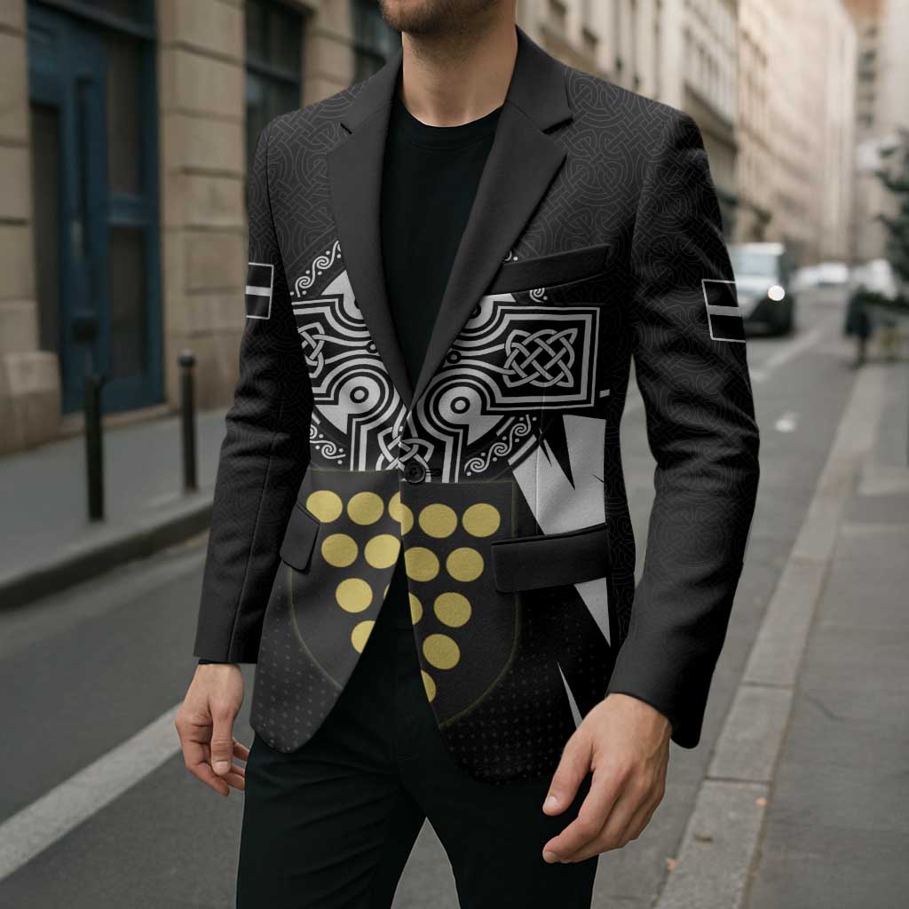 Cornwall Celtic Cross Blazer Coat Of Arms With Celtic Pattern - Wonder Print Shop