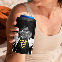 Cornwall Celtic Cross 4 in 1 Can Cooler Tumbler Coat Of Arms With Celtic Pattern - Wonder Print Shop