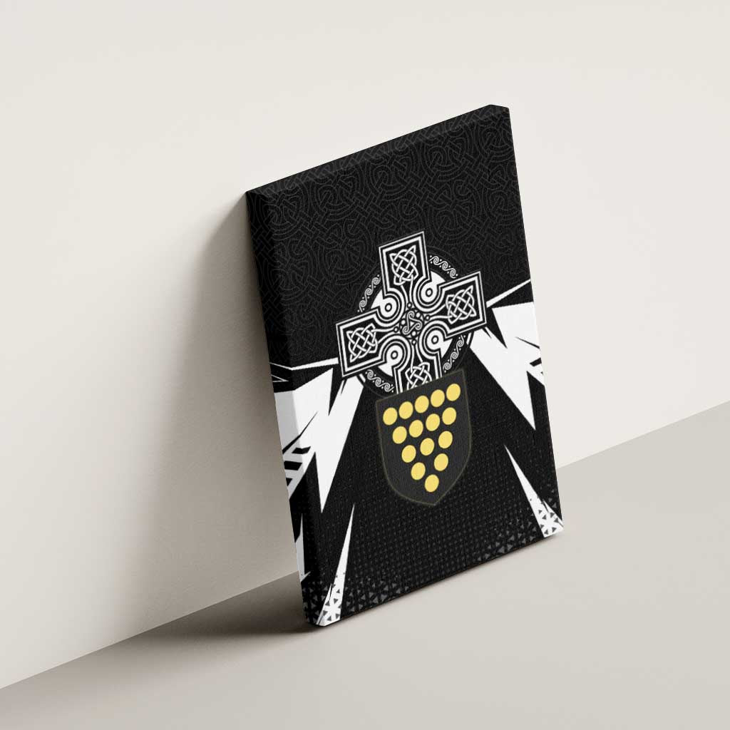 Cornwall Celtic Cross Canvas Wall Art Coat Of Arms With Celtic Pattern - Wonder Print Shop