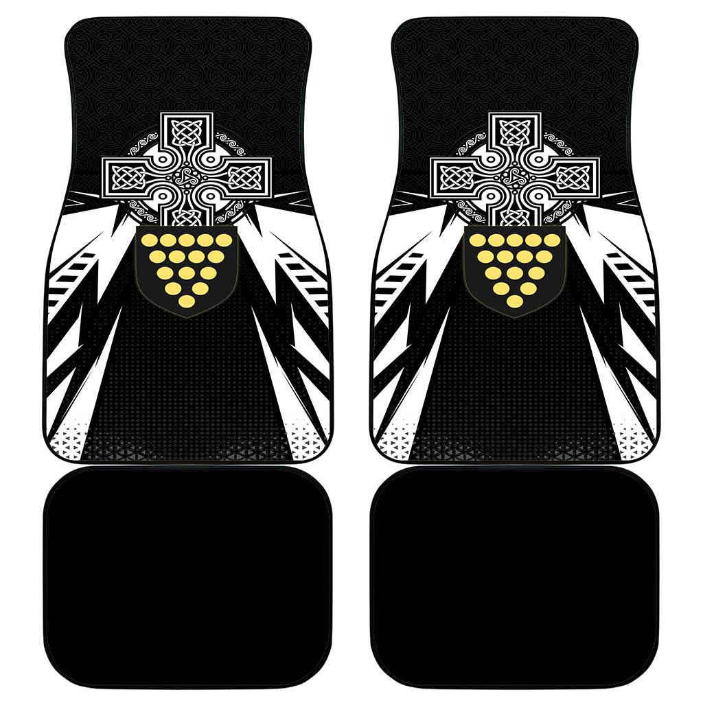 Cornwall Celtic Cross Car Mats Coat Of Arms With Celtic Pattern - Wonder Print Shop