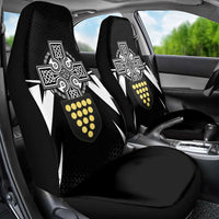 Cornwall Celtic Cross Car Seat Cover Coat Of Arms With Celtic Pattern - Wonder Print Shop