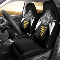 Cornwall Celtic Cross Car Seat Cover Coat Of Arms With Celtic Pattern - Wonder Print Shop