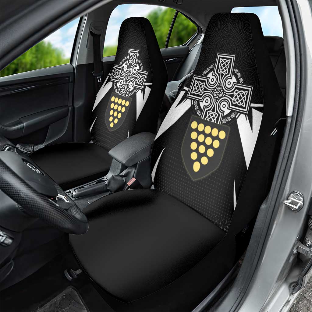 Cornwall Celtic Cross Car Seat Cover Coat Of Arms With Celtic Pattern - Wonder Print Shop