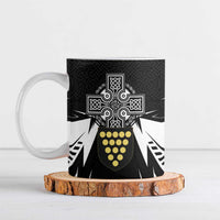 Cornwall Celtic Cross Ceramic Mug Coat Of Arms With Celtic Pattern - Wonder Print Shop