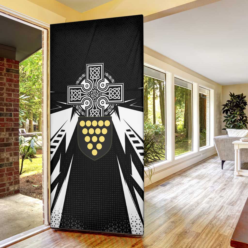 Cornwall Celtic Cross Door Cover Coat Of Arms With Celtic Pattern - Wonder Print Shop