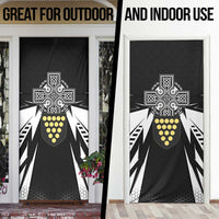 Cornwall Celtic Cross Door Cover Coat Of Arms With Celtic Pattern - Wonder Print Shop