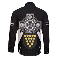 Cornwall Celtic Cross Family Matching Off The Shoulder Long Sleeve Dress and Hawaiian Shirt Coat Of Arms With Celtic Pattern - Wonder Print Shop