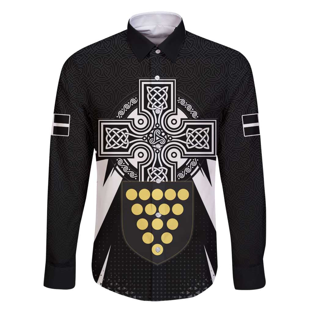 Cornwall Celtic Cross Family Matching Puletasi and Hawaiian Shirt Coat Of Arms With Celtic Pattern - Wonder Print Shop