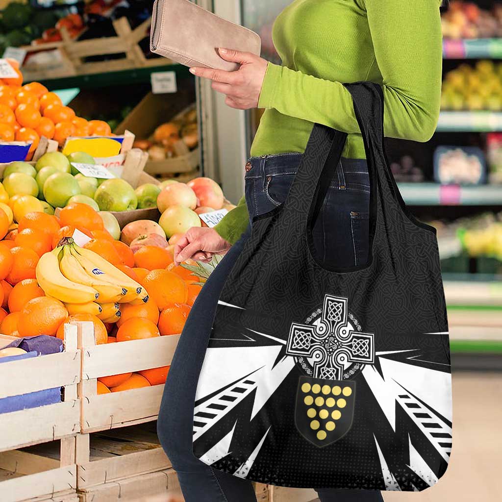 Cornwall Celtic Cross Grocery Bag Coat Of Arms With Celtic Pattern - Wonder Print Shop
