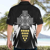 Cornwall Celtic Cross Hawaiian Shirt Coat Of Arms With Celtic Pattern - Wonder Print Shop