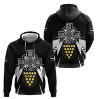 Cornwall Celtic Cross Hoodie Coat Of Arms With Celtic Pattern - Wonder Print Shop