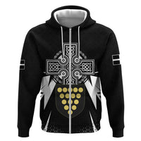 Cornwall Celtic Cross Hoodie Coat Of Arms With Celtic Pattern - Wonder Print Shop