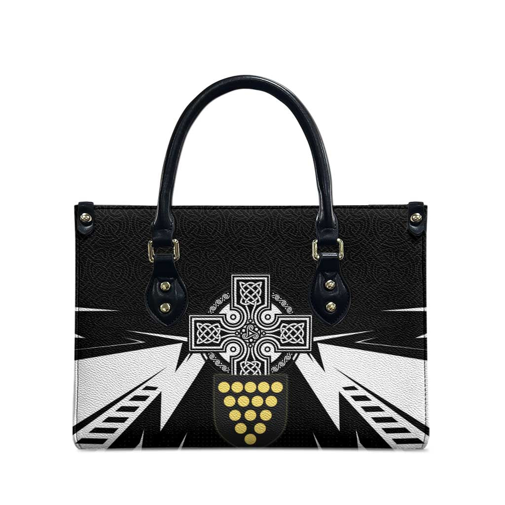 Cornwall Celtic Cross Leather Bag Coat Of Arms With Celtic Pattern - Wonder Print Shop