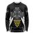 Cornwall Celtic Cross Long Sleeve Shirt Coat Of Arms With Celtic Pattern - Wonder Print Shop