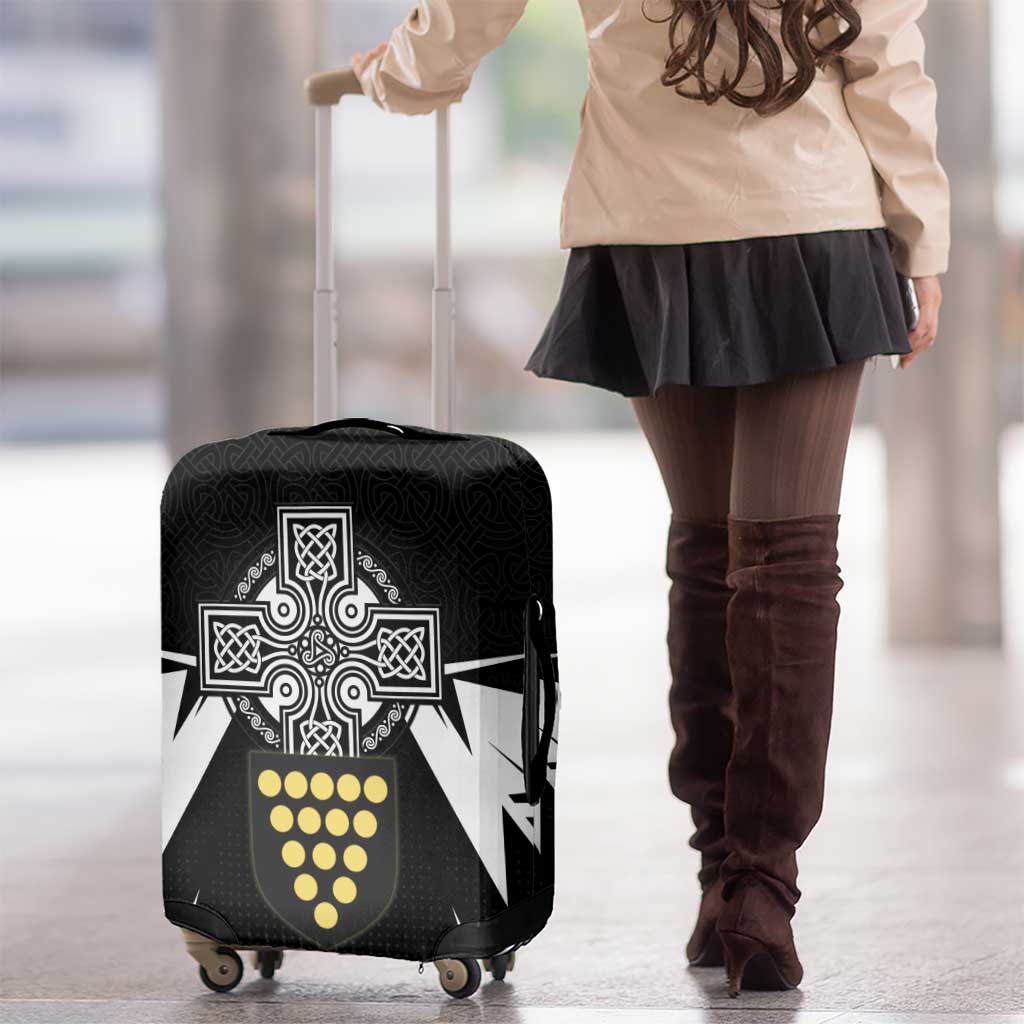 Cornwall Celtic Cross Luggage Cover Coat Of Arms With Celtic Pattern - Wonder Print Shop
