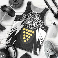 Cornwall Celtic Cross Men Tank Top Coat Of Arms With Celtic Pattern - Wonder Print Shop