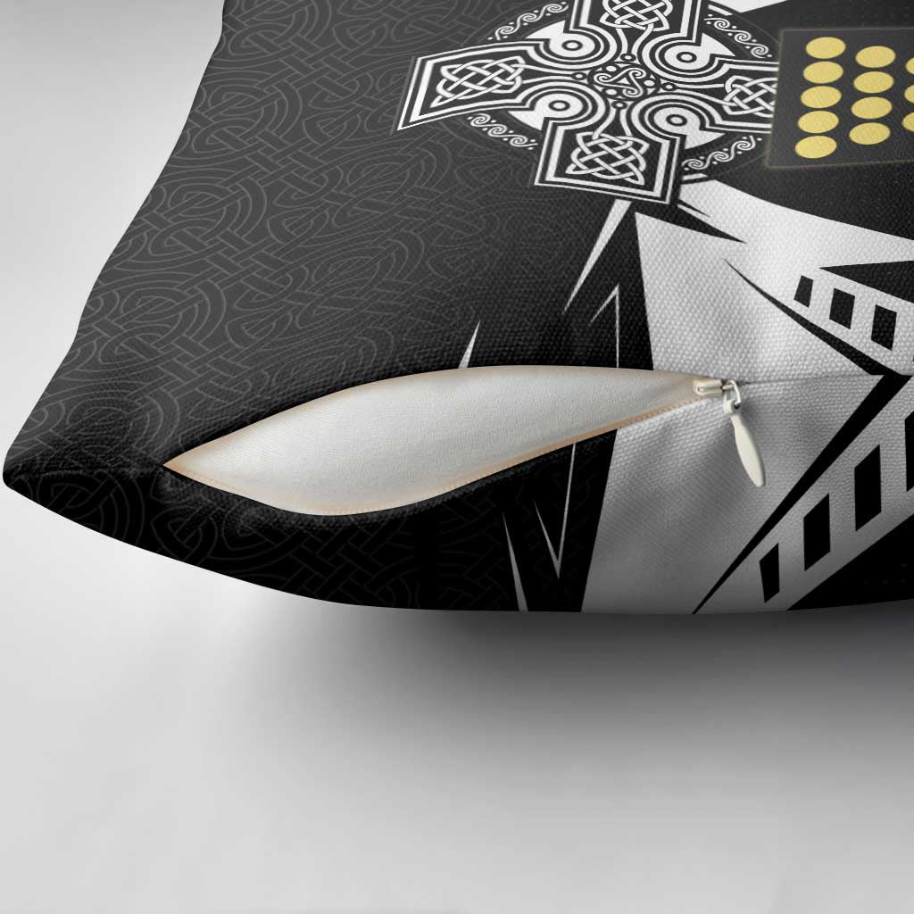 Cornwall Celtic Cross Pillow Cover Coat Of Arms With Celtic Pattern - Wonder Print Shop