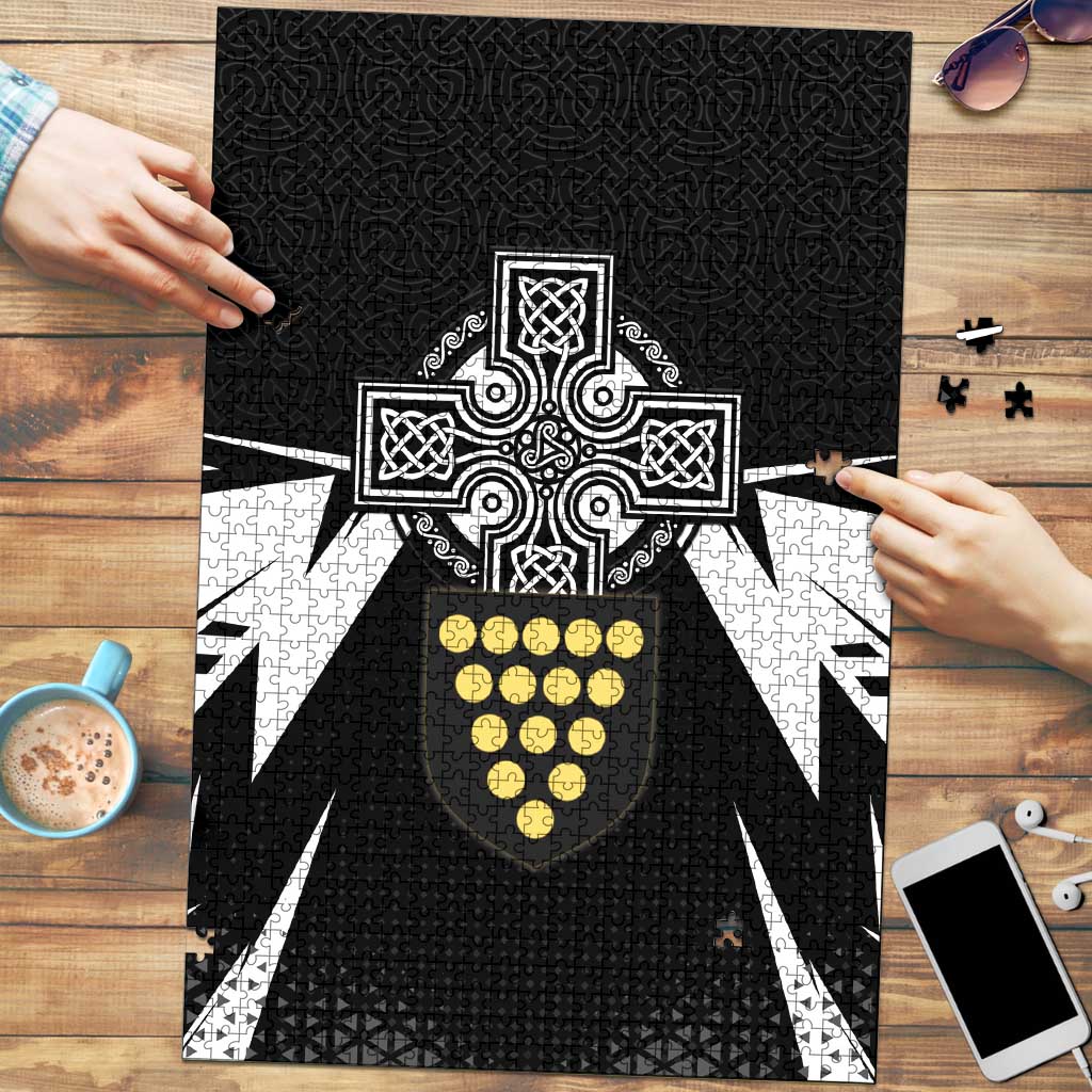 Cornwall Celtic Cross Puzzle Coat Of Arms With Celtic Pattern - Wonder Print Shop