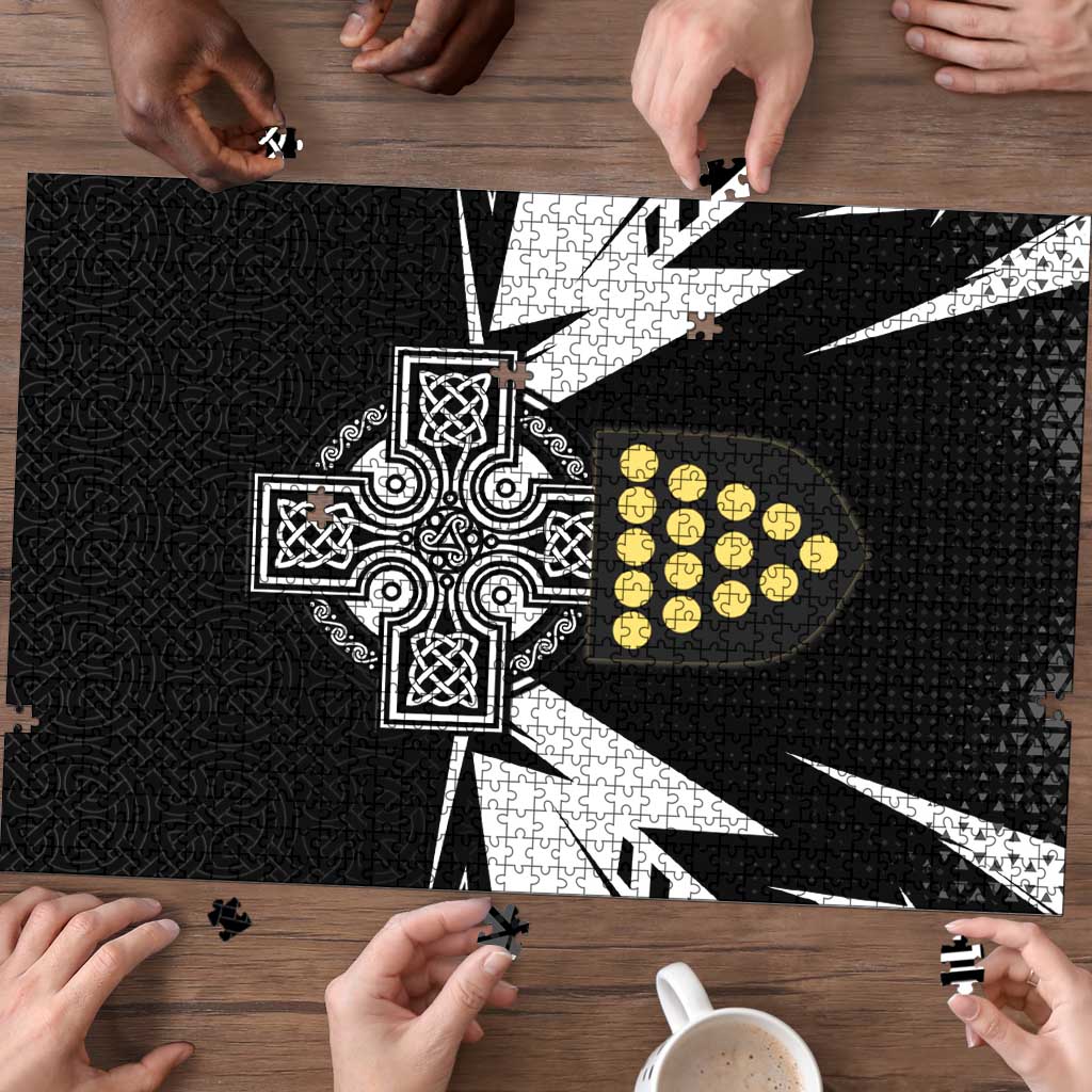Cornwall Celtic Cross Puzzle Coat Of Arms With Celtic Pattern - Wonder Print Shop