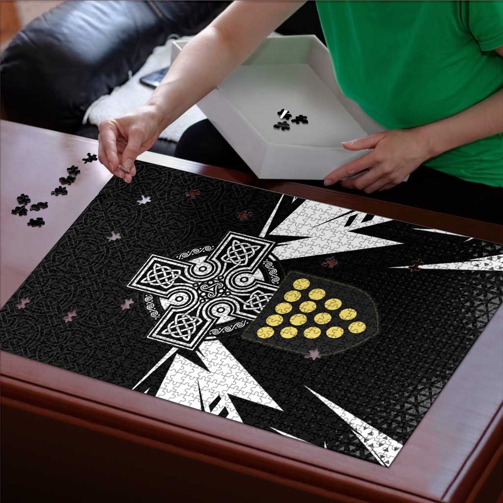 Cornwall Celtic Cross Puzzle Coat Of Arms With Celtic Pattern - Wonder Print Shop