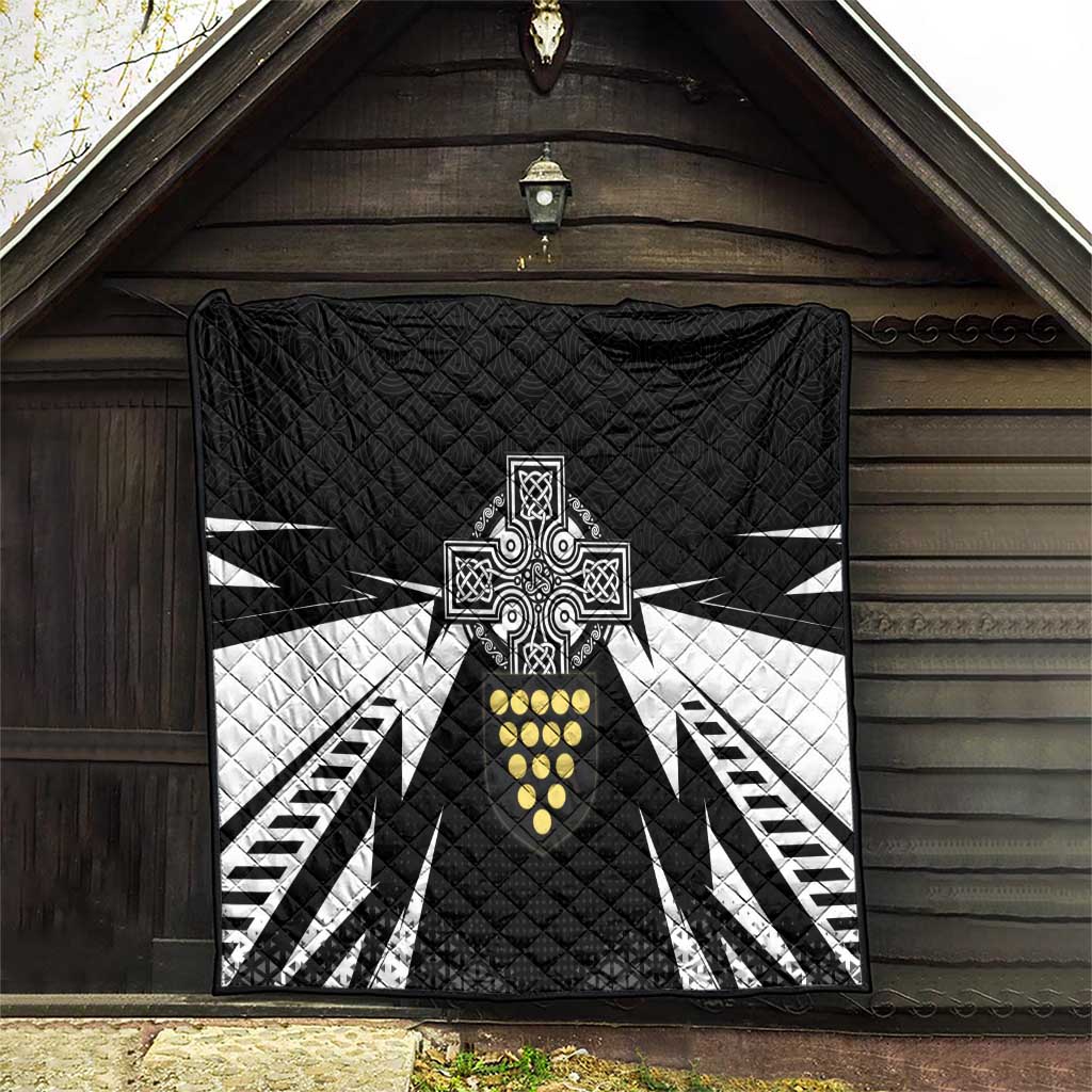 Cornwall Celtic Cross Quilt Coat Of Arms With Celtic Pattern - Wonder Print Shop