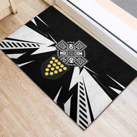 Cornwall Celtic Cross Rubber Doormat Coat Of Arms With Celtic Pattern - Wonder Print Shop