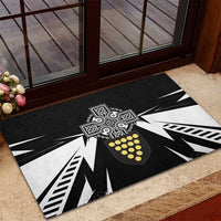 Cornwall Celtic Cross Rubber Doormat Coat Of Arms With Celtic Pattern - Wonder Print Shop