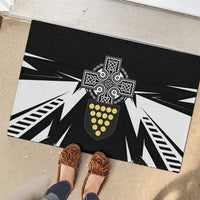 Cornwall Celtic Cross Rubber Doormat Coat Of Arms With Celtic Pattern - Wonder Print Shop