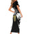 Cornwall Celtic Cross Short Sleeve Bodycon Dress Coat Of Arms With Celtic Pattern - Wonder Print Shop