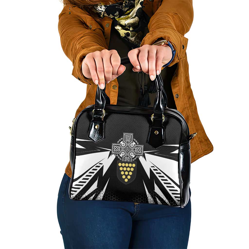 Cornwall Celtic Cross Shoulder Handbag Coat Of Arms With Celtic Pattern - Wonder Print Shop