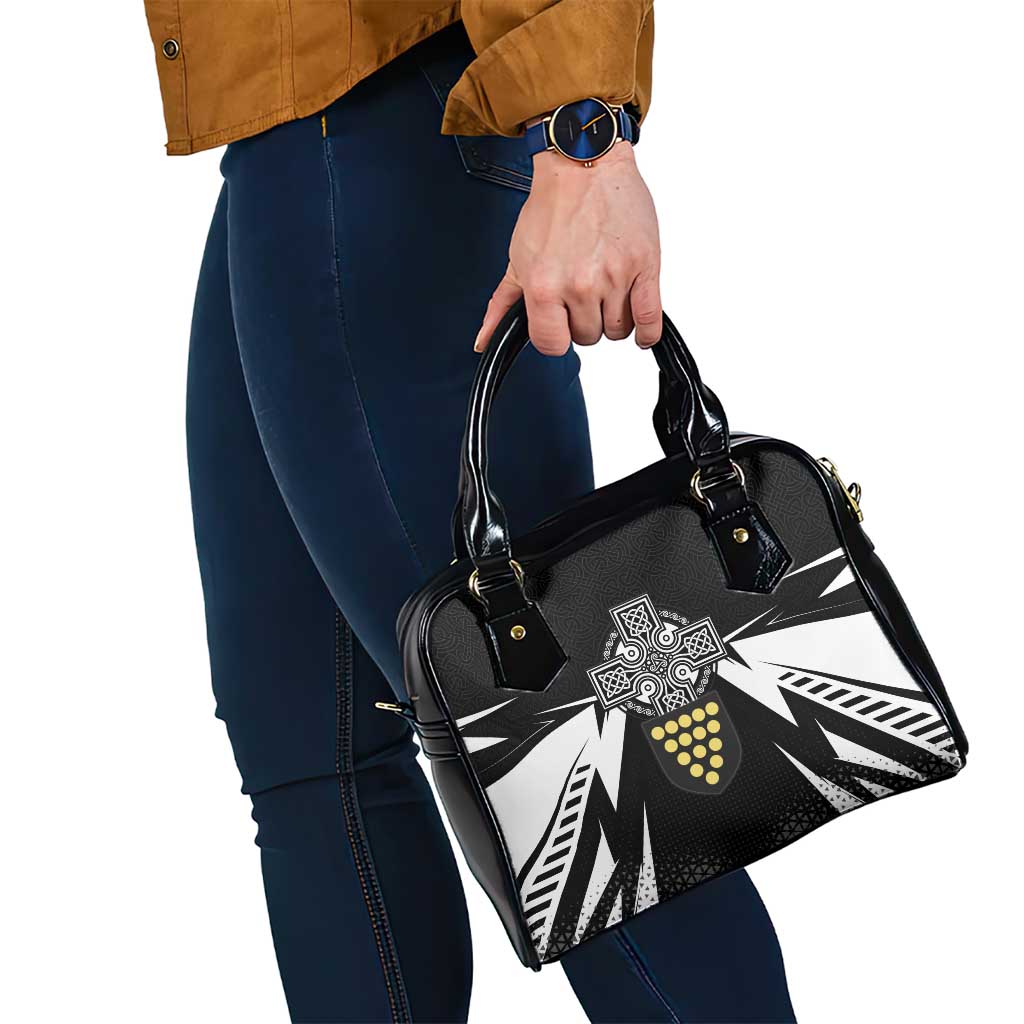 Cornwall Celtic Cross Shoulder Handbag Coat Of Arms With Celtic Pattern - Wonder Print Shop