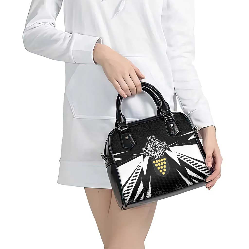 Cornwall Celtic Cross Shoulder Handbag Coat Of Arms With Celtic Pattern - Wonder Print Shop