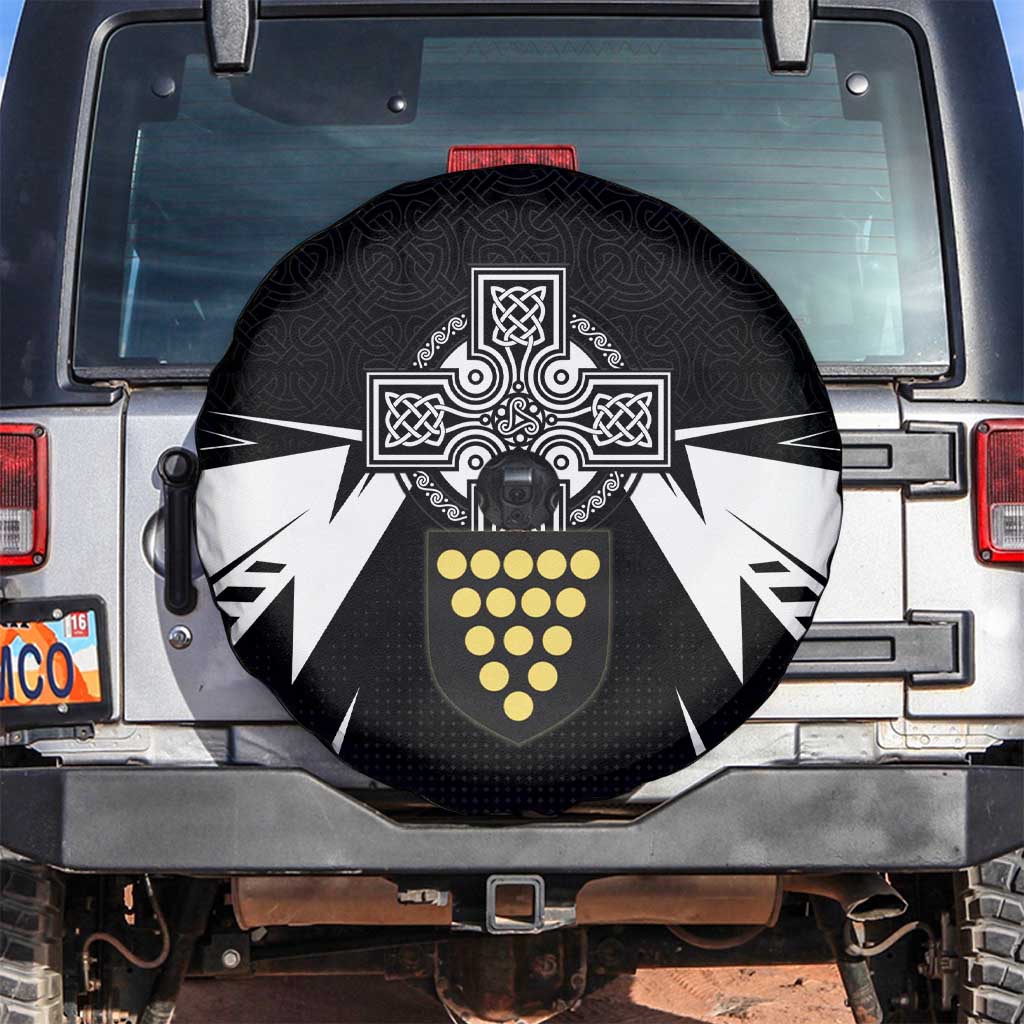 Cornwall Celtic Cross Spare Tire Cover Coat Of Arms With Celtic Pattern - Wonder Print Shop