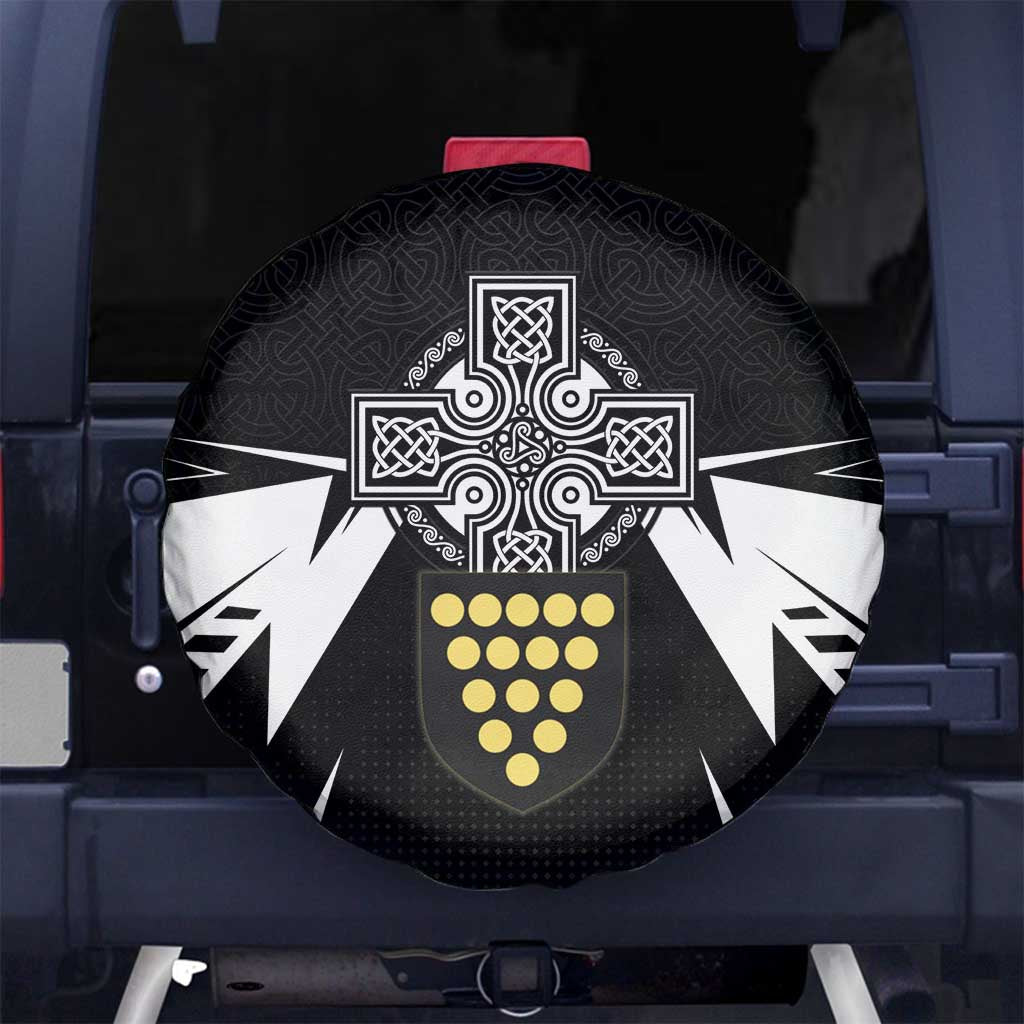 Cornwall Celtic Cross Spare Tire Cover Coat Of Arms With Celtic Pattern - Wonder Print Shop