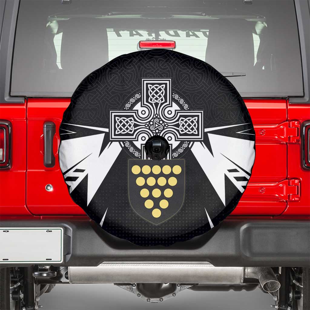 Cornwall Celtic Cross Spare Tire Cover Coat Of Arms With Celtic Pattern - Wonder Print Shop