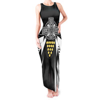 Cornwall Celtic Cross Tank Maxi Dress Coat Of Arms With Celtic Pattern - Wonder Print Shop