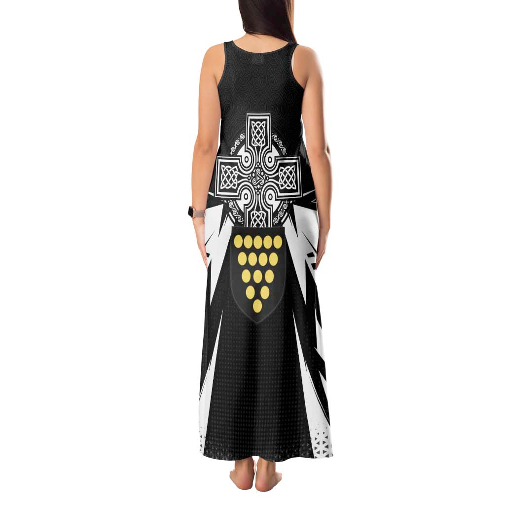 Cornwall Celtic Cross Tank Maxi Dress Coat Of Arms With Celtic Pattern - Wonder Print Shop
