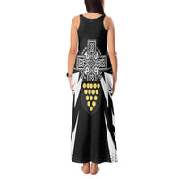 Cornwall Celtic Cross Tank Maxi Dress Coat Of Arms With Celtic Pattern - Wonder Print Shop