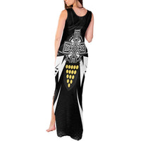 Cornwall Celtic Cross Tank Maxi Dress Coat Of Arms With Celtic Pattern - Wonder Print Shop