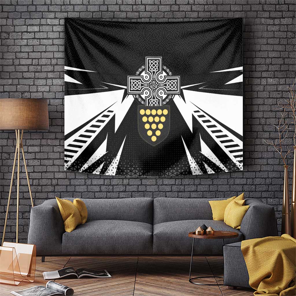 Cornwall Celtic Cross Tapestry Coat Of Arms With Celtic Pattern - Wonder Print Shop